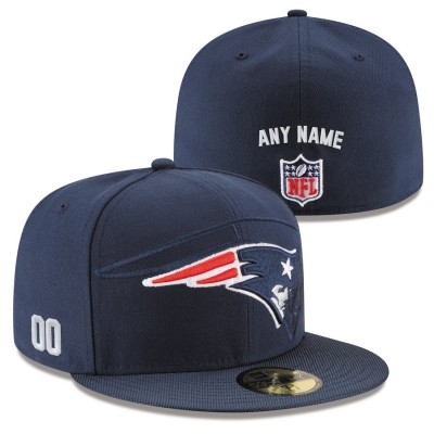 Men's New England Patriots New Era Navy Custom On-Field 59FIFTY Structured Fitted Hat 2496975